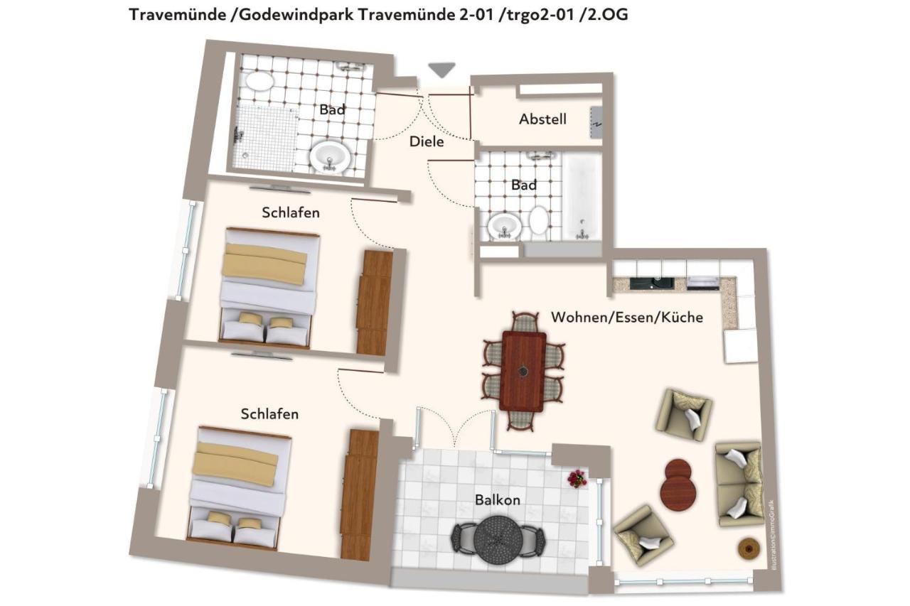 Apartamento Godewindpark Travemünde Godewindpark Travemünde 2-01 Lubeca Exterior foto
